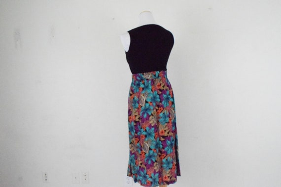 Vintage Floral Rayon Skirt and Jacket Set | Color… - image 6