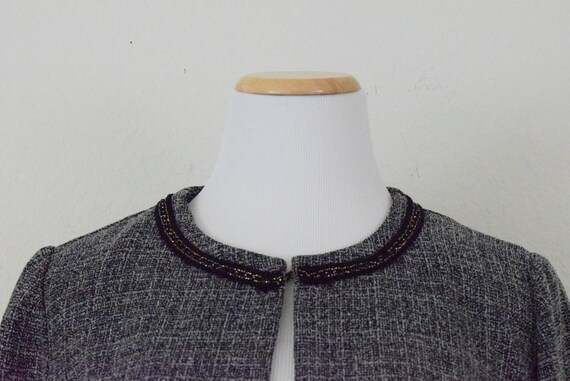 Vintage Micro Plaid Crop Jacket | 80's polyester … - image 6