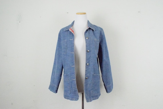 Vintage Blue Denim Chore Light Jacket | 90's jack… - image 2