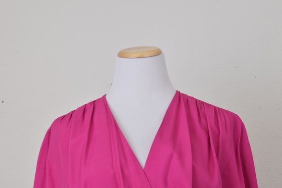 Vintage 80s Hot Pink Dress by PHOEBE - image 2