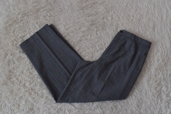 Vintage 90s Plaid High-Rise Trousers | 32 waist - image 9