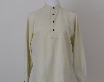 Vintage 80s All Cotton Tunic Blouse | size M