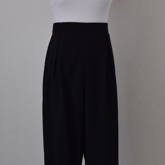 Vintage 80s Black Pleated Polyester/spandex Pants | 30-32 Waist - Etsy
