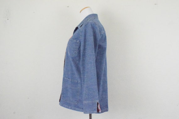 Vintage Blue Denim Chore Light Jacket | 90's jack… - image 3