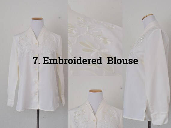 Vintage Blouses, Secretary Blouses, Polyester Blo… - image 7