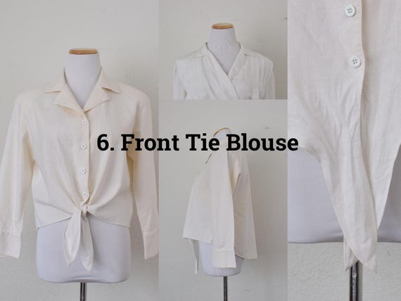 Vintage Blouses, Secretary Blouses, Polyester Blo… - image 6
