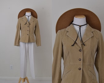 Vintage 00s Corduroy Caramel Brown Jacket by St Johns Bay | size S