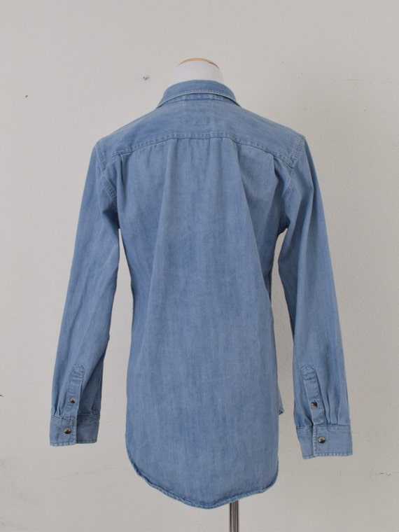 Vintage 90s Menswear Denim Shirt Shacket by Moder… - image 4