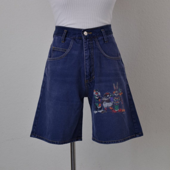 Vintage 90s High Waist Blue Denim Shorts by Jerry… - image 5