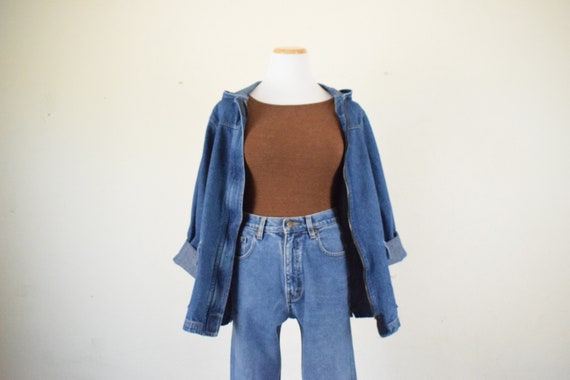 Vintage 80s Blue Denim Chore Jacket | size PL - image 2