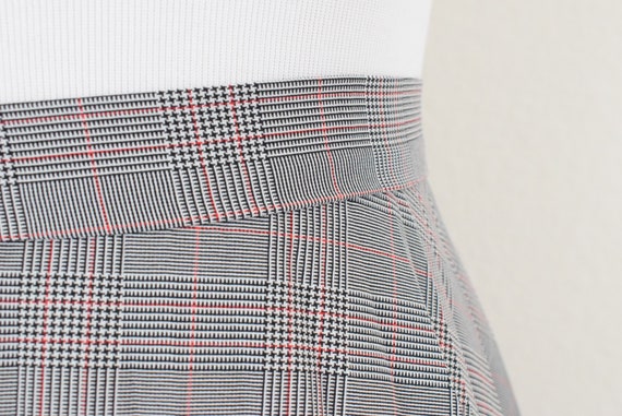 Vintage Glen Check Pleated Skirt | 26 waist - image 7