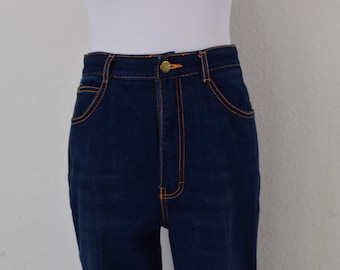 Vintage 90s Gitano Dark Wash Stretch Flat Front Pants size 12 Regular | 28 waist
