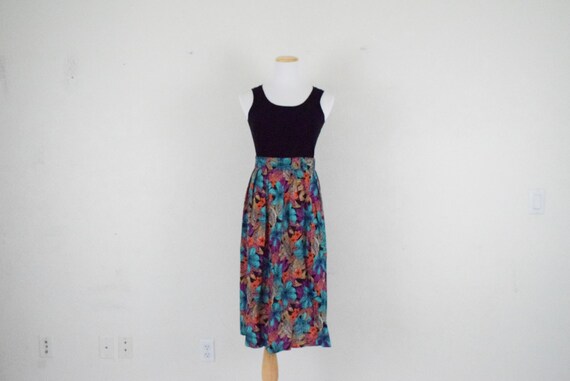Vintage Floral Rayon Skirt and Jacket Set | Color… - image 5