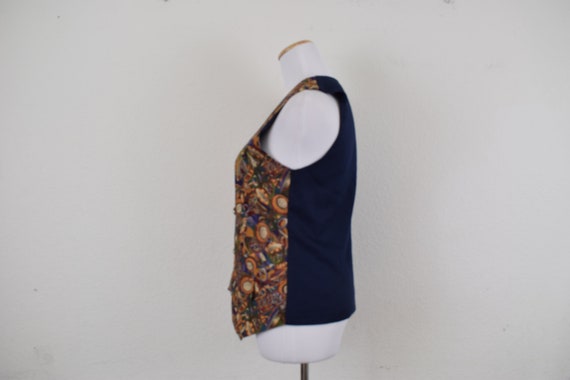 Vintage Colorful Rayon Vest - image 3