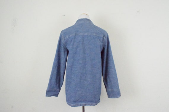 Vintage Blue Denim Chore Light Jacket | 90's jack… - image 4