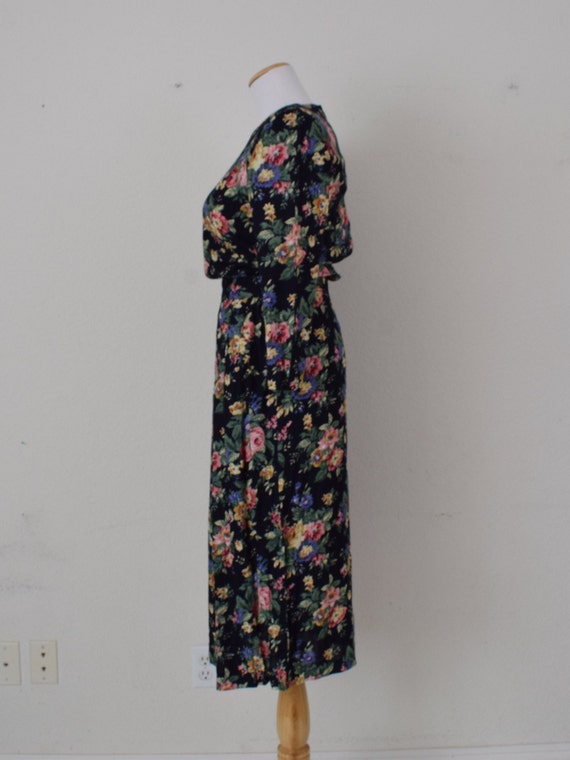 Vintage 90s Floral Rayon Dress size 6 - image 2