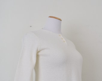 Vintage 90s Orlon/Acrylic Knit Tunic Sweater Top