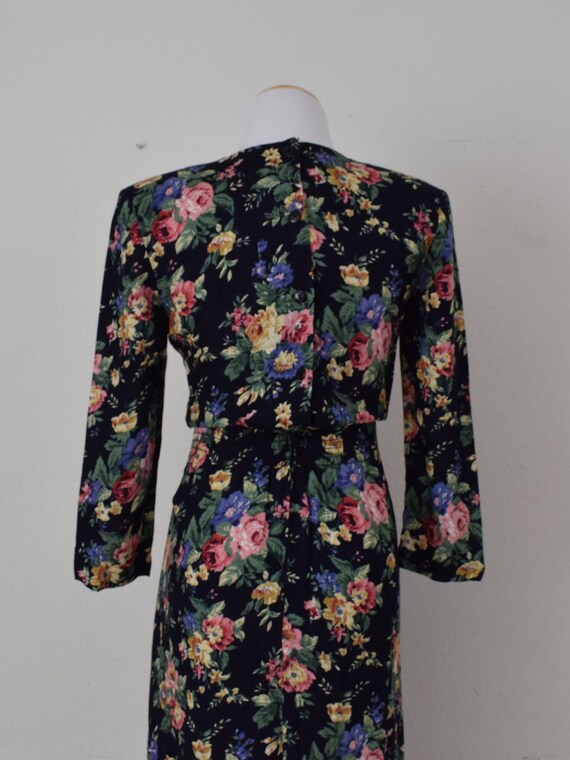 Vintage 90s Floral Rayon Dress size 6 - image 4