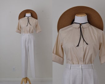 Vintage 60s Button Blouse by Glenbrooke Penn-Prest