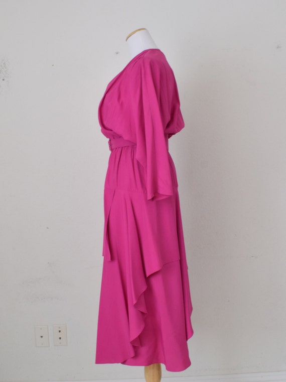 Vintage 80s Hot Pink Dress by PHOEBE - image 6