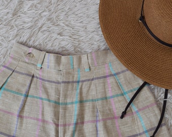 Vintage 80s Pleated High Waist Shorts by Orvis size 6