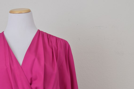 Vintage 80s Hot Pink Dress by PHOEBE - image 3