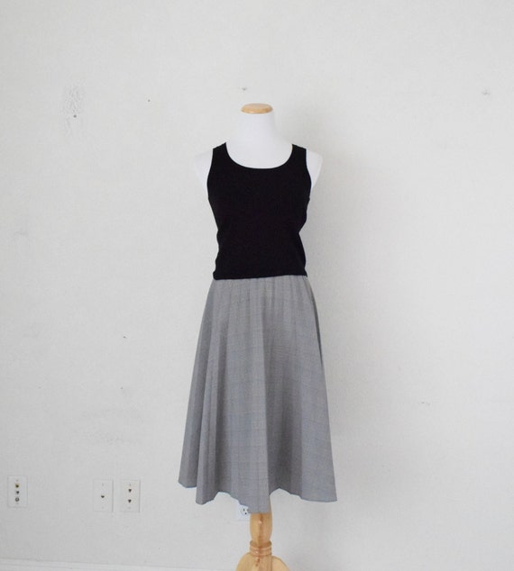 Vintage Glen Check Pleated Skirt | 26 waist - image 2