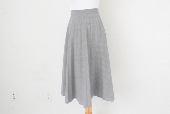 Vintage Glen Check Pleated Skirt | 26 waist - image 6