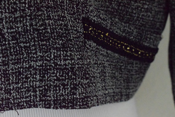 Vintage Micro Plaid Crop Jacket | 80's polyester … - image 7