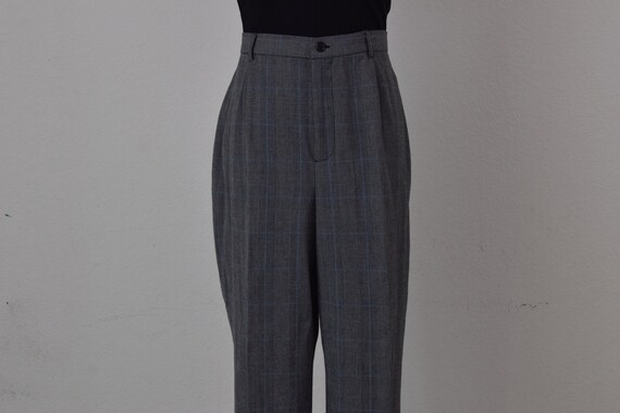 Vintage 90s Plaid High-Rise Trousers | 32 waist - image 5