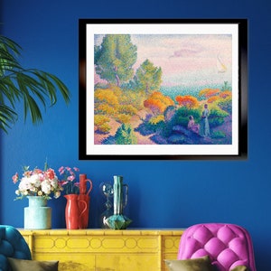 Henri-Edmond Cross Print: Vintage Pointillism Seaside Art