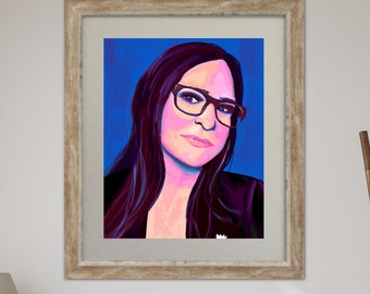 Pamela Adlon Portrait Art Print: Funky Feminist TV Fan Art