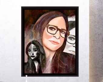 Pamela Adlon Collage Art Print: Funky Feminist Portrait