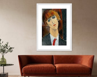 Modigliani "Madam Kisling" Art Print: Vintage Expressionist Portrait