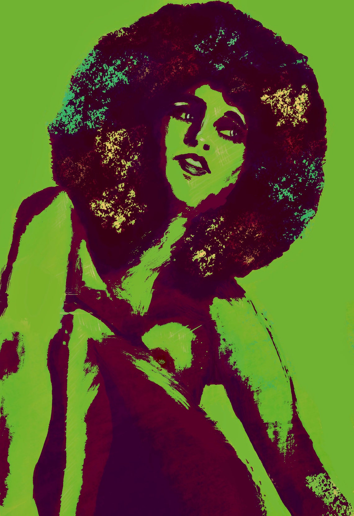Female Nudes Art Blaxploitation Pam Grier Art Print 70s Etsy
