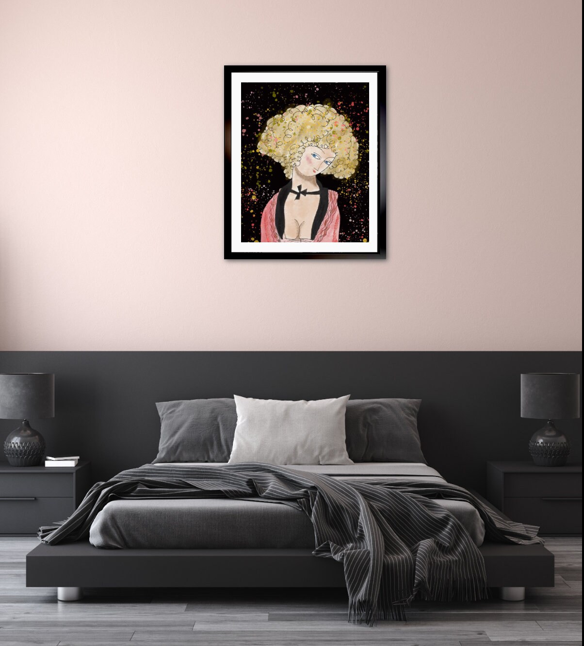 Feminist Watercolor Art Deco Boudoir Wall Art Sensual | Etsy