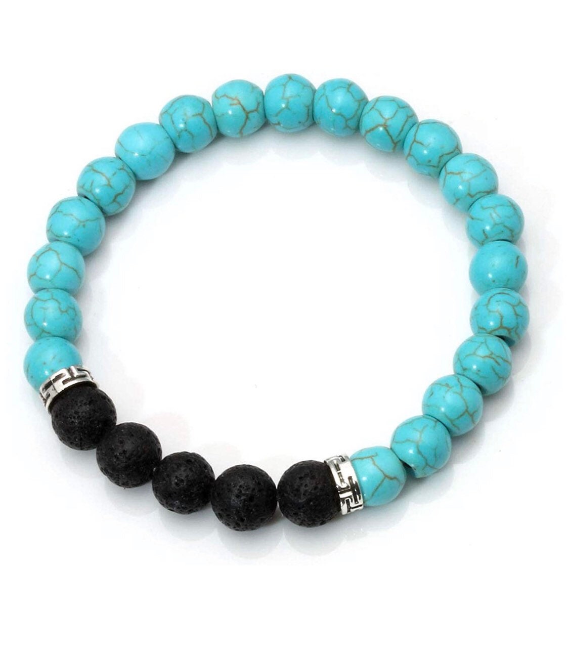 Stretch Chakra Stone Bracelets with Center Lava Beads | Etsy