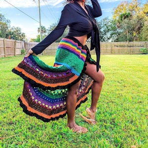 MOTIF CROCHET - Jupe bohème + mandala aéré pour femme