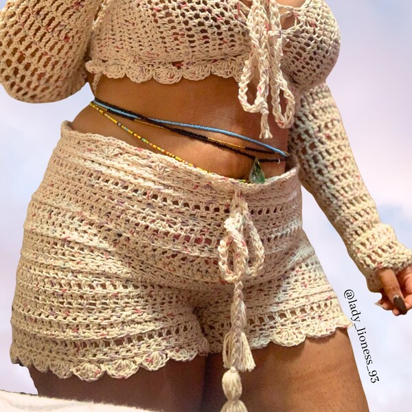 Crochet Beach Shorts Etsy