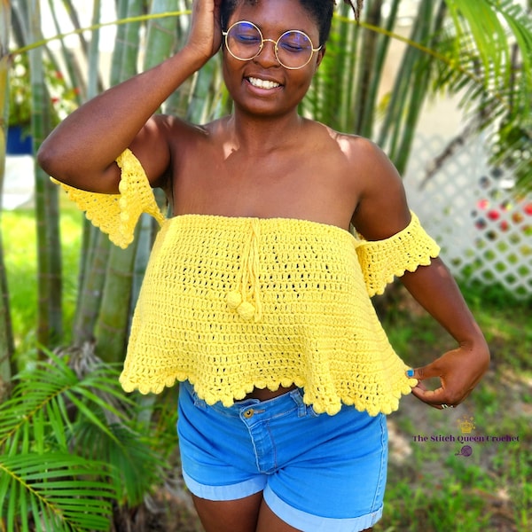 CROCHET PATTERN - Lemon Drop Top - Size Inclusive