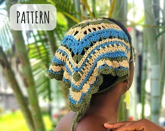 CROCHET PATTERN - Mini Wanderlust Bandana - Head Scarf - Kerchief