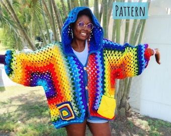 PATRÓN DE GANCHILLO - Cárdigan Hexágono - La Guía Definitiva