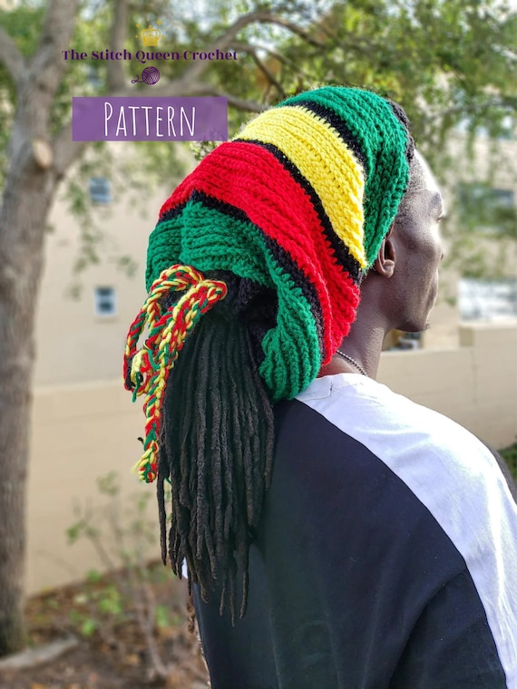 anekdote Overtræder hamburger Crochet Rasta Dreadlock Jamaican Beanie Pattern Rastafarian - Etsy Israel