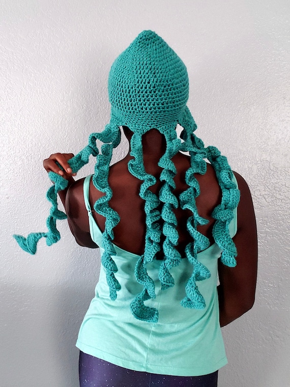 Crochet Hat Pattern Squid Octopus 