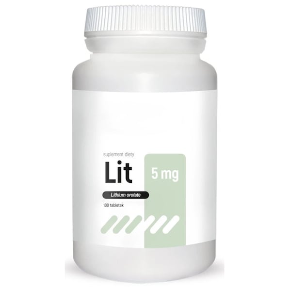 Lithiumorotaat 5 mg 100 Veganistische tabletten Stemming Slaap en hersenfunctie Sporenmineraal