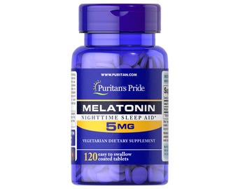 Puritans Pride Melatonin 5mg 120 Tablets Sleep Support JET LAG AID