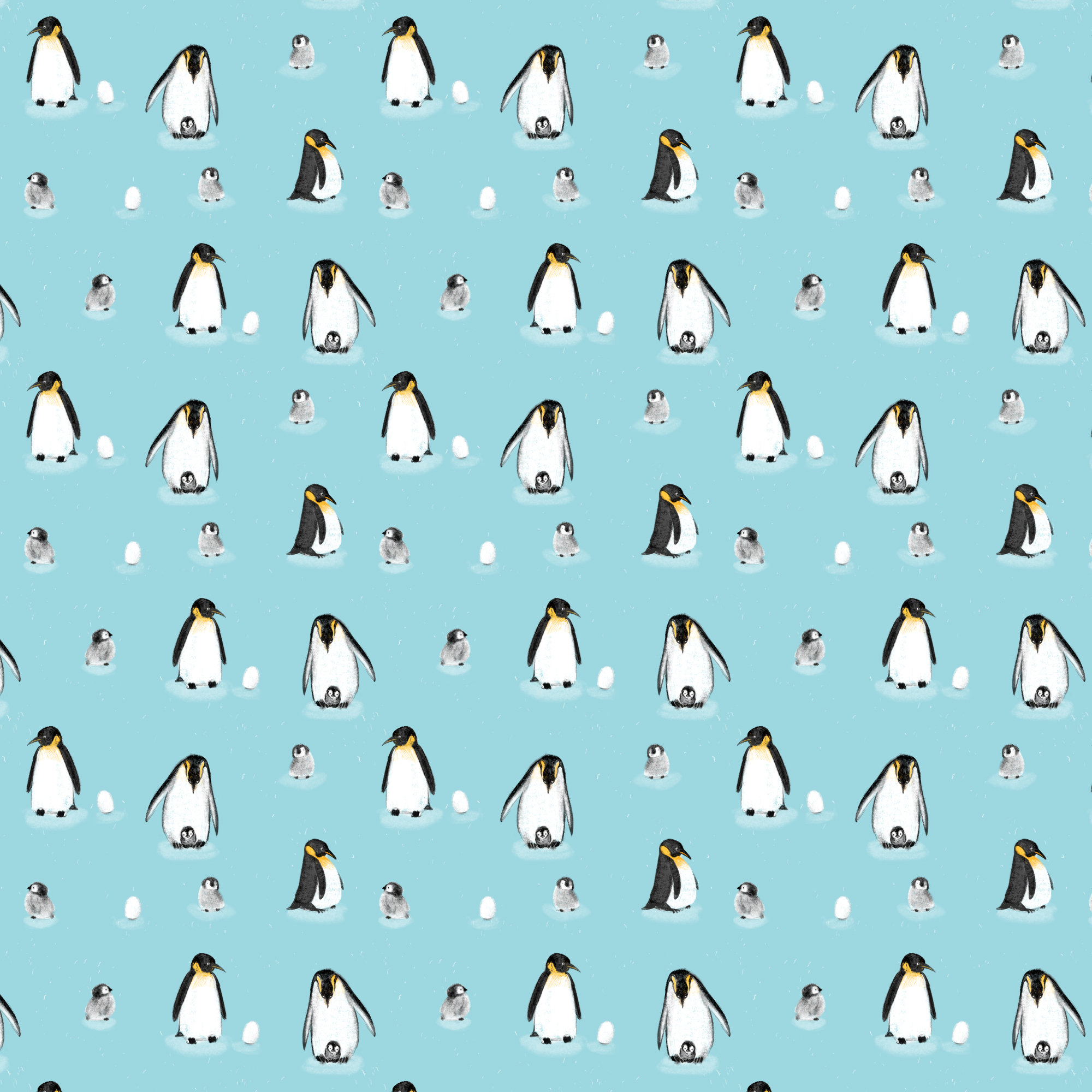 Penguins Seamless Pattern INSTANT DOWNLOAD Background - Etsy