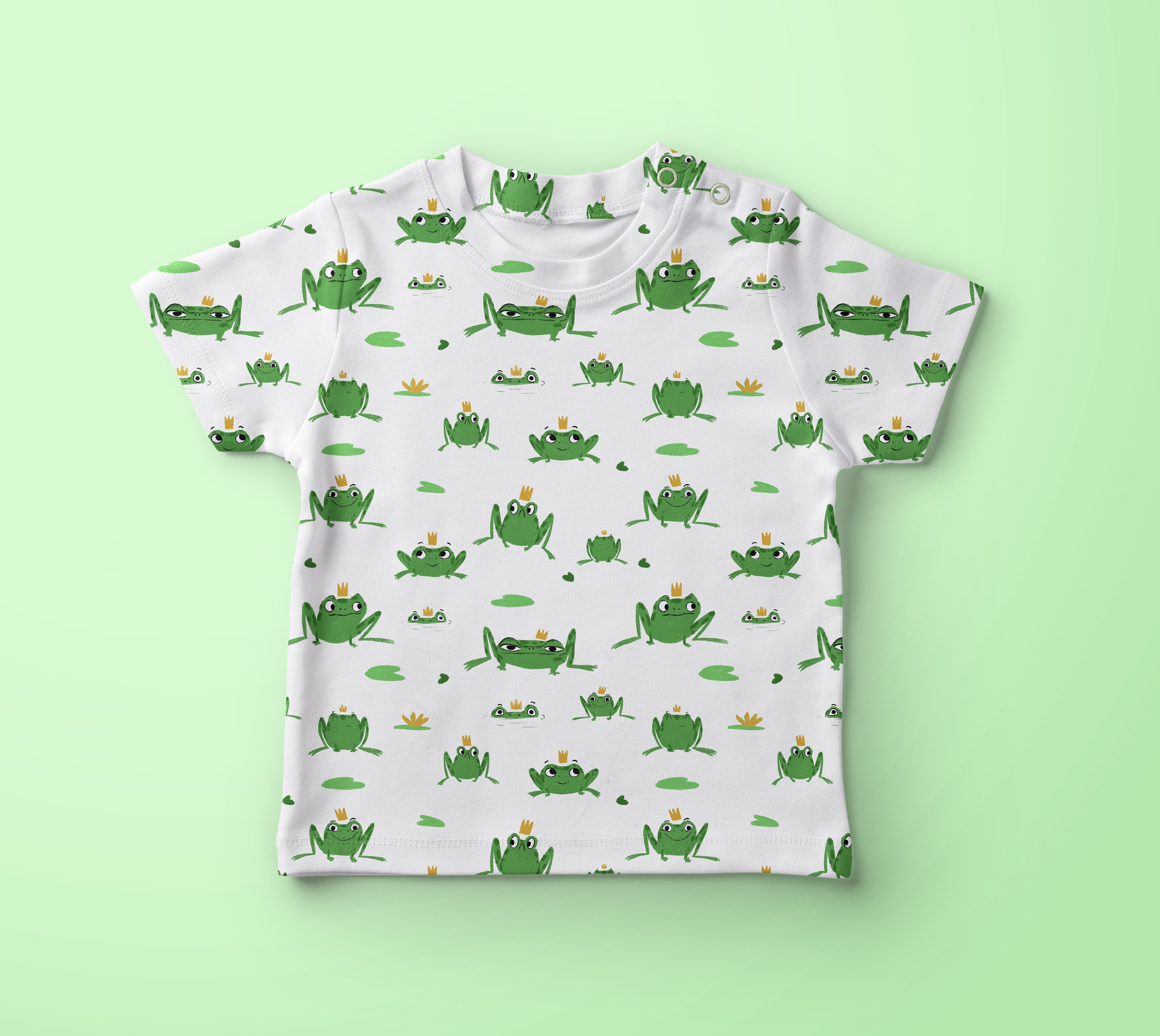 The Frog Prince Seamless Pattern INSTANT DOWNLOAD Background - Etsy