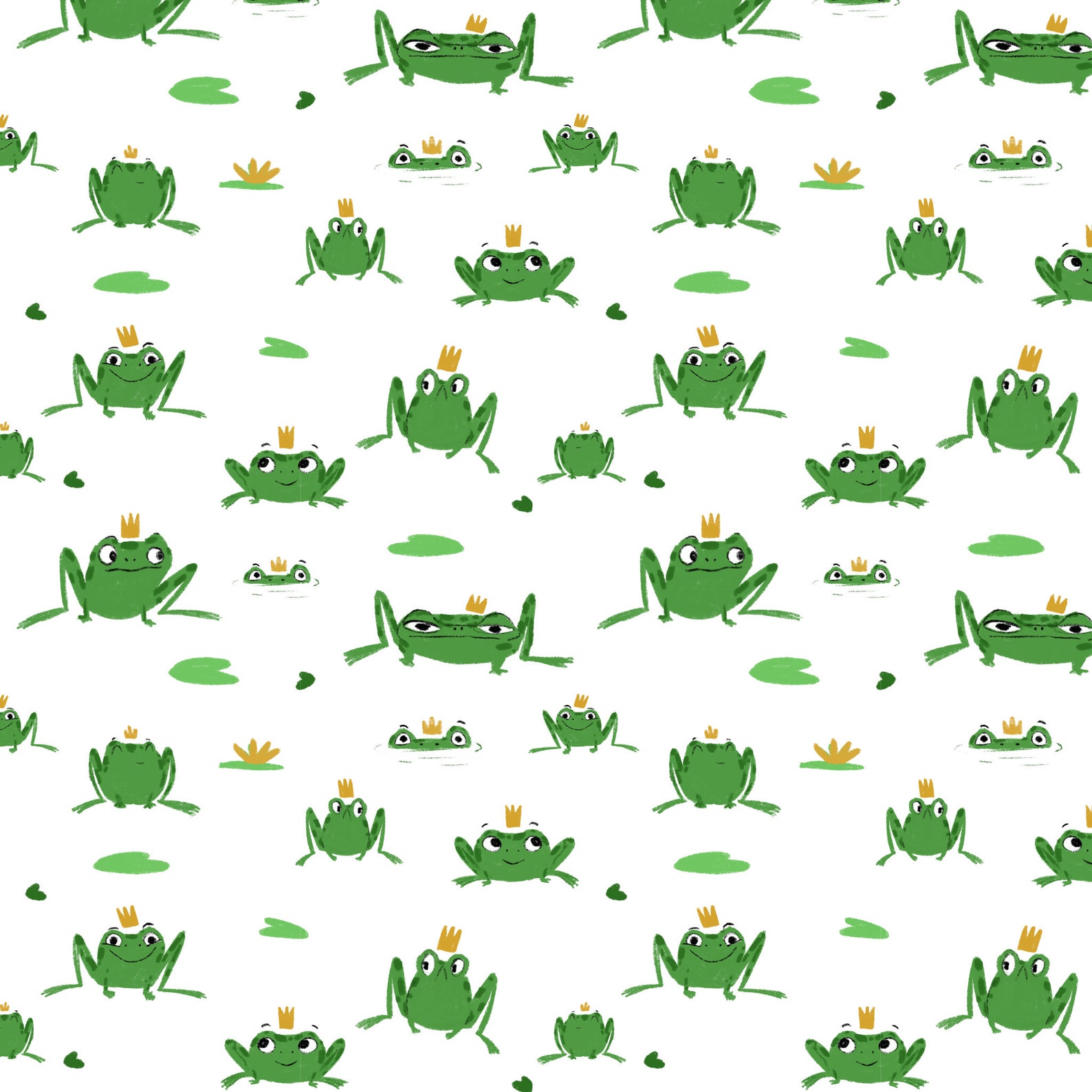The Frog Prince Seamless Pattern INSTANT DOWNLOAD Background - Etsy