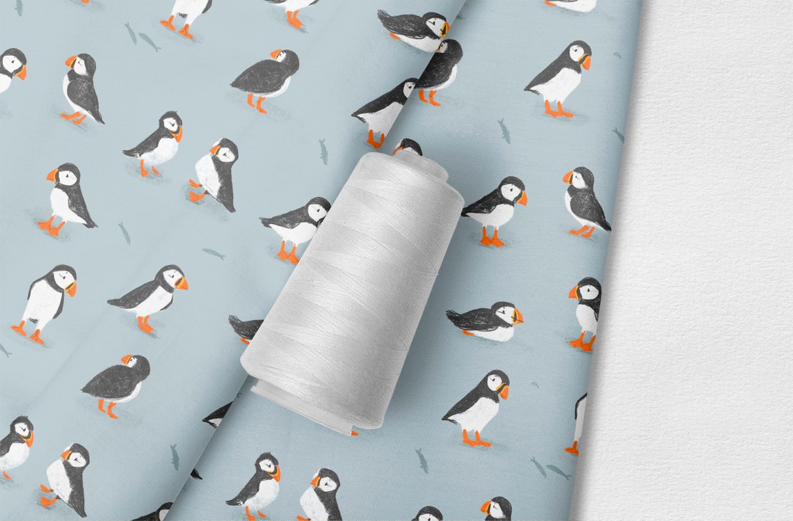 Mini Puffin Pattern Banknote Puffins Seamless Pattern INSTANT DOWNLOAD Background - Etsy